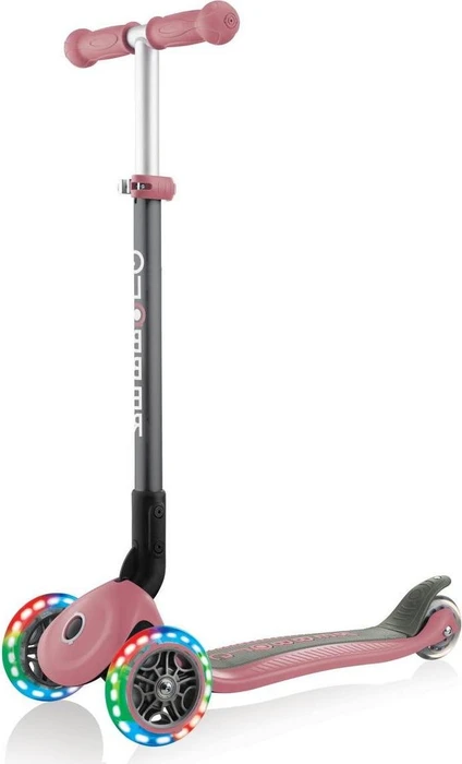 Globber Primo Foldable Lights Kickboard rosa