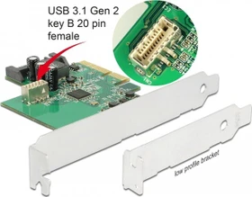 DeLOCK intern 20-Pin Key-B USB 3.1, PCIe 3.0 x4 (89801)