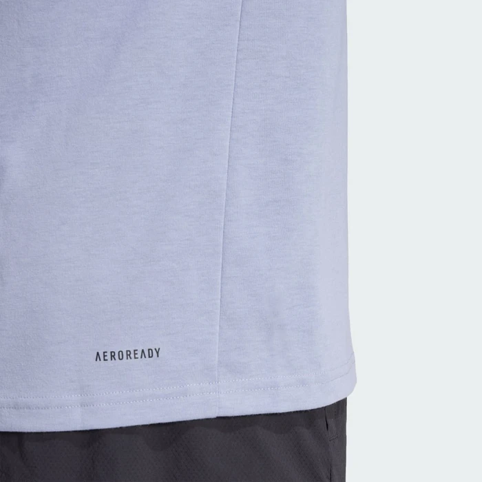 adidas Train Essentials Feelready Logo Training Funktionsshirt kurzarm silver violet/black (Herren)