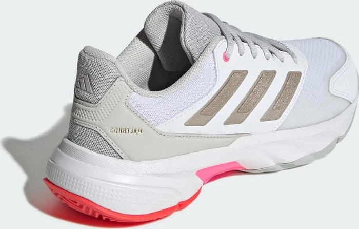 adidas CourtJam Control 3 cloud white/iron metallic/lucid red