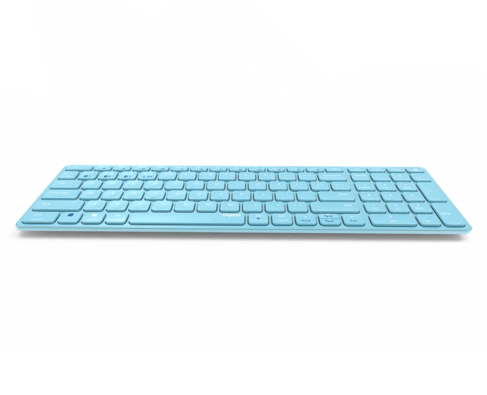 Rapoo E9700M Multi-mode Wireless Ultra-slim Keyboard blau, USB/Bluetooth, DE