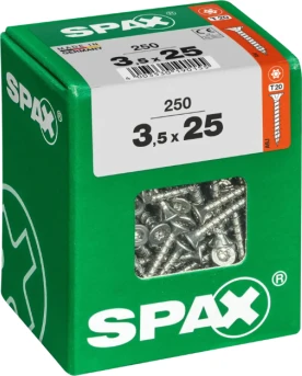 Spax WIROX A9J 4CUT T-STAR plus T20 Universalschraube, 3.5x25mm, 250 Stück