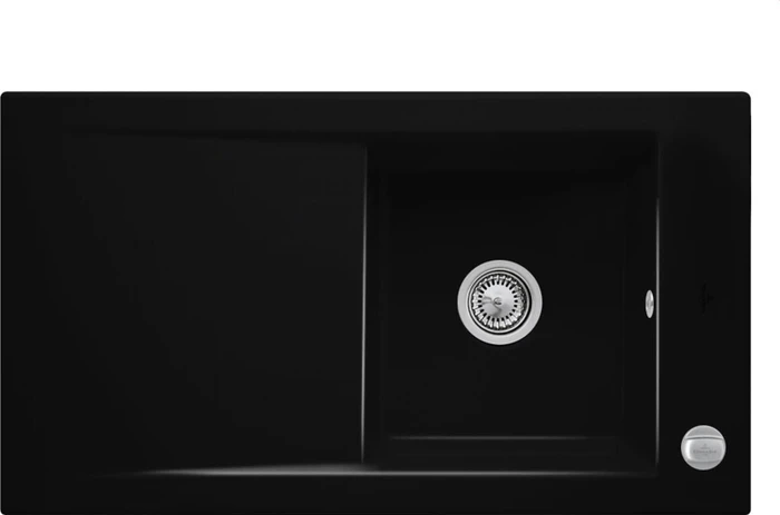 Villeroy & Boch Timeline 50 Einbau Becken reversibel mit Ablauffernbedienung chromite