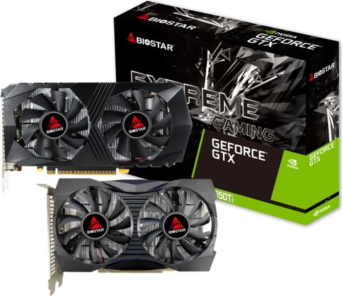 Biostar GeForce GTX 1050 Ti, 4GB GDDR5, DVI, HDMI, DP