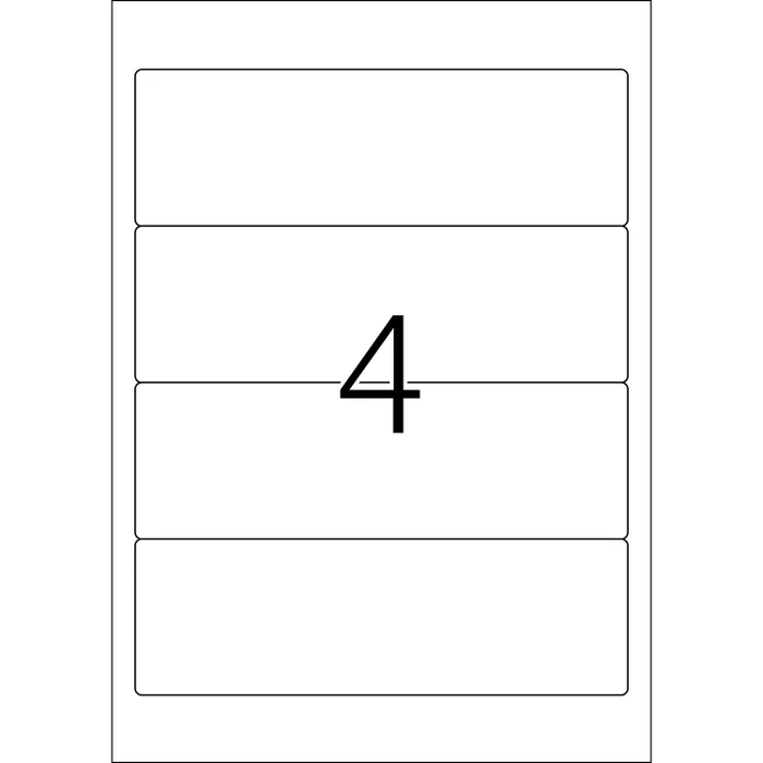 Herma Ordneretiketten, 192x61mm, weiß, matt, 25 Blatt (100 Etiketten)