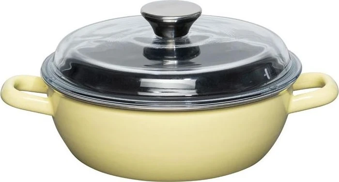 Riess Schmorpfanne hoch mit Glasdeckel 20cm 1.4l lemon