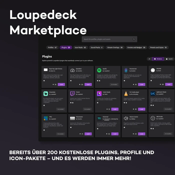 Loupedeck Live S, schwarz, USB-C