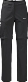 Jack Wolfskin Glastal Zip Away Zip-Off Hose lang schwarz (Damen)