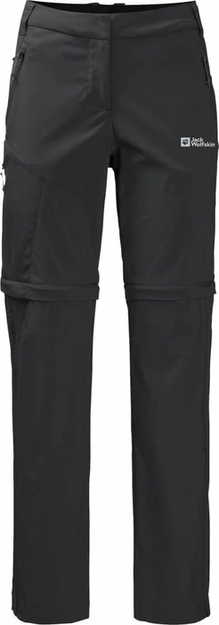 Jack Wolfskin Glastal Zip Away Zip-Off Hose lang schwarz (Damen)