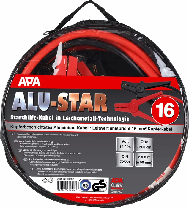 APA Starthilfekabel Alu-Star, CCA-Kabel 3m