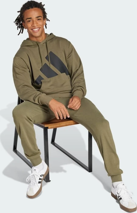 adidas Essentials Big Logo French Terry Hoodie olive strata/black (Herren)