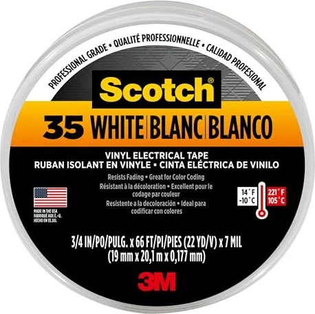 3M Scotch 35 weiß, Isolierband, 19mm/20m, 1 Stück