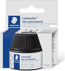 Staedtler Lumocolor 487 15 Non-Permanentmarker Nachfüllstation 20ml, schwarz