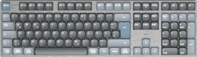 Hama WK-800 Multi-Device-Tastatur, grau/schwarz, LEDs weiß, GTMX Low Profile BLACK, USB/Bluetooth, DE (00173070)