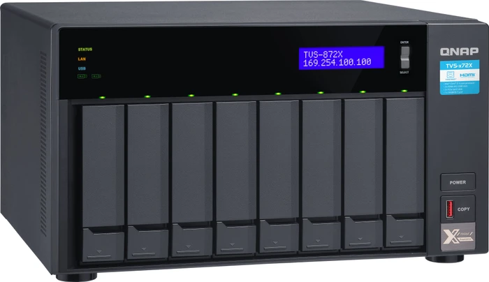 QNAP QuTS hero TVS-872X-i5-8G 32TB, 8GB RAM, 1x RJ-45 10GBase-T, 2x RJ-45 1000Base-T