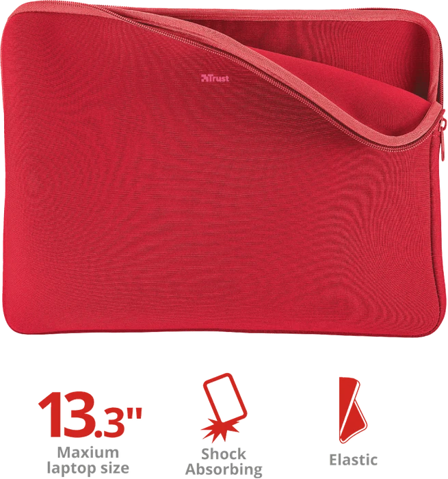 Trust Primo Soft Sleeve 13.3" rot