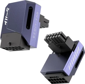 EZDIY-FAB 12V-2x6 Winkeladapter 90°, Variante RVS, Sense-Pins an der Oberseite, violett (DE2-Shirudu 12+4P RVS GPU Adapter-90-P)
