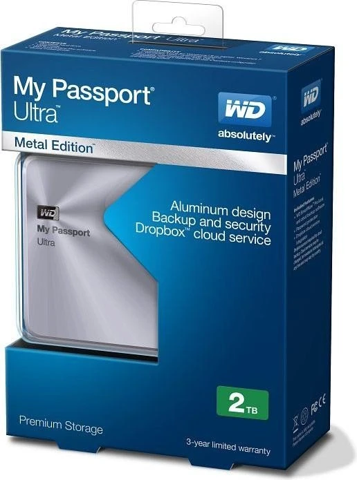 Western Digital WD My Passport Ultra Metal silber, 4TB, USB 3.0 Micro-B