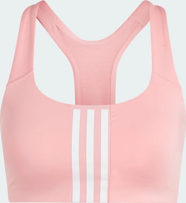 adidas Powerimpact Training Medium-Support 3-Streifen Sport-BH semi pink spark (Damen)