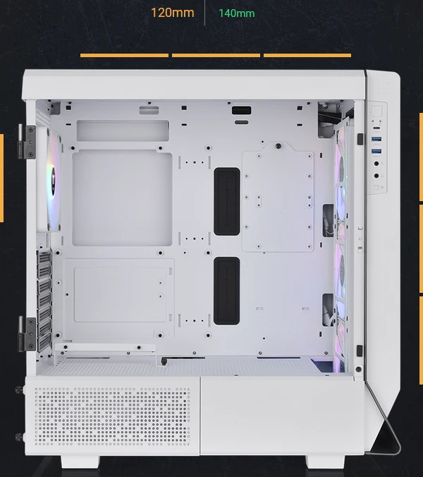 Thermaltake Ceres 500 TG ARGB Snow Edition, weiß, Glasfenster