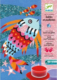 Djeco Sandbilder Farbenfrohe Fische