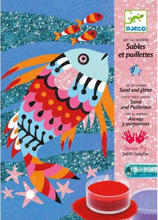 Djeco Sandbilder Farbenfrohe Fische