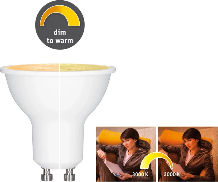 Paulmann LED Reflektor GU10 6W warmweiß dim to warm