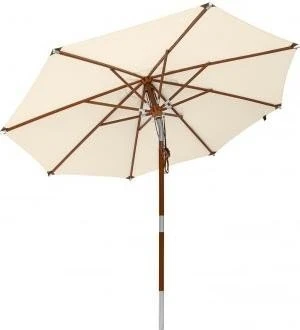 anndora Mittelmastschirm mit Knicker 300cm natural