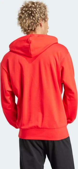adidas Essentials Big Logo French Terry Hoodie pure ruby/black (Herren)