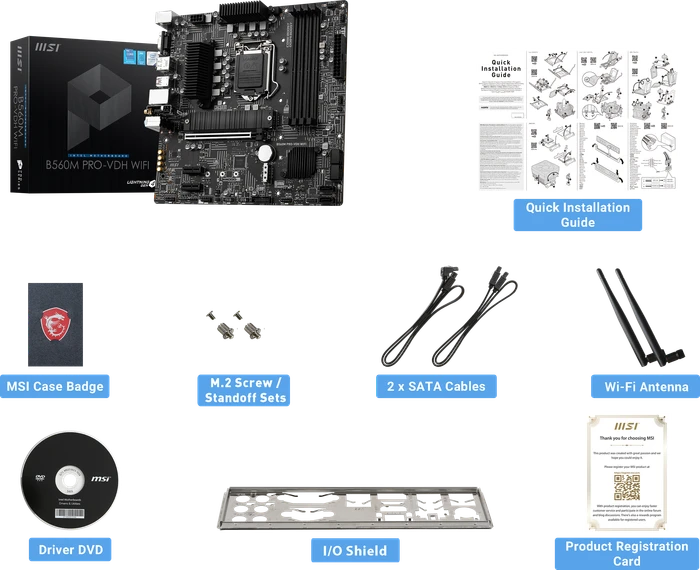 MSI B560M Pro-VDH WIFI (Intel 1200)