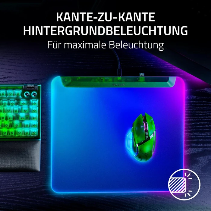 Razer Firefly V2 Pro - Fully Illuminated RGB Gaming Mouse Mat, Phantom Green Edition