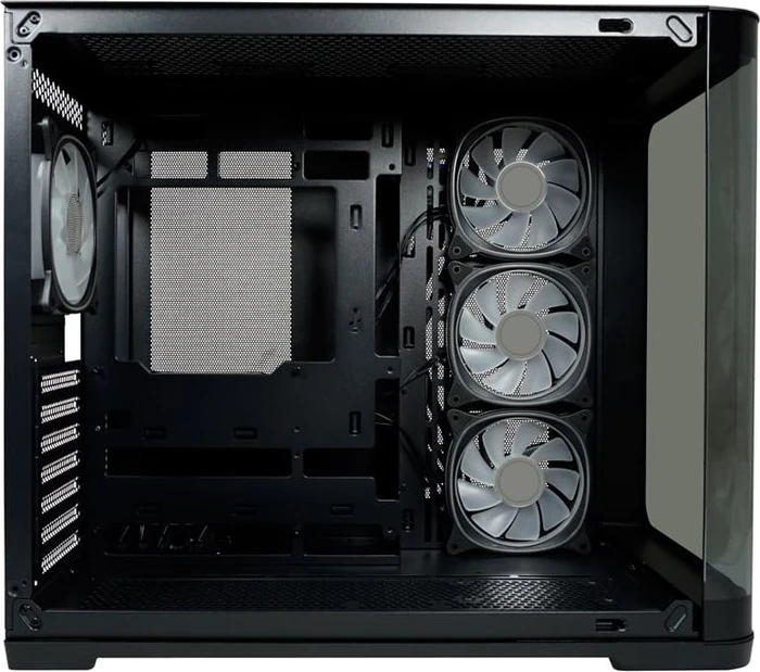 LC-Power Gaming 8001B Pro-Storm Dark, schwarz, Glasfenster, schallgedämmt