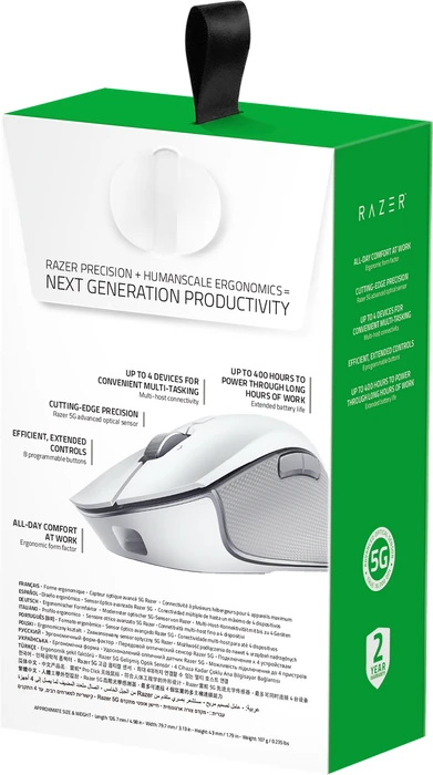 Razer Pro Click Ergonomic Wireless Mouse, USB/Bluetooth