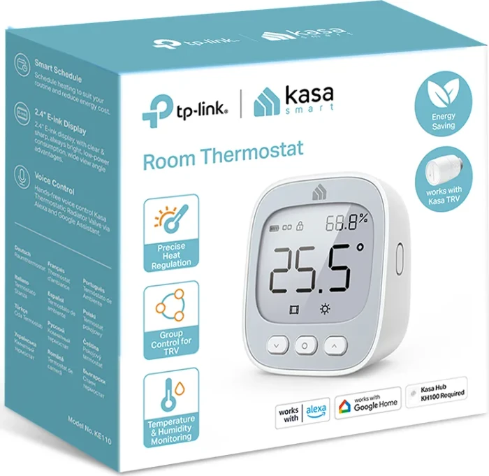 TP-Link Kasa KE110 Temperatur- & Luftfeuchtigkeitssensor Raumthermostat