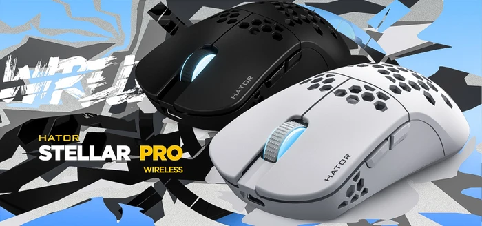 Hator Stellar Pro Wireless Gaming Mouse schwarz, USB/Bluetooth