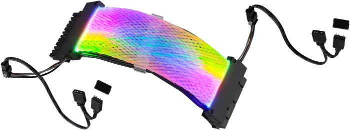 Gelid Solutions Astra, 24-Pin ATX Verlängerungskabel, RGB beleuchtet, 20cm