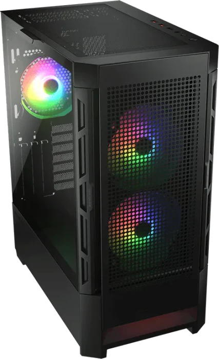 Cougar Airface RGB, schwarz, Glasfenster