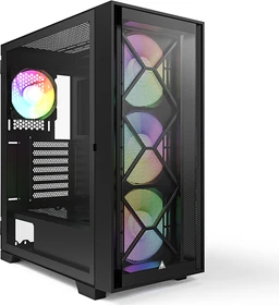 Montech Air 1000 Premium Black, schwarz, Glasfenster