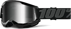 100% Strata2 Schutzbrille black/mirror silver lens