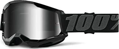 100% Strata2 Schutzbrille black/mirror silver lens