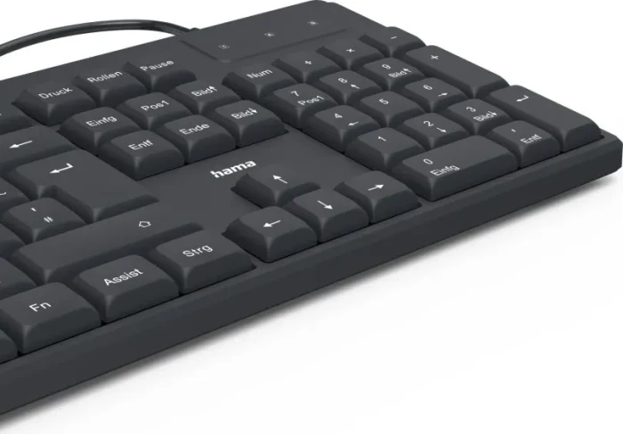 Hama CK-200 USB-Tastatur, schwarz, USB, DE