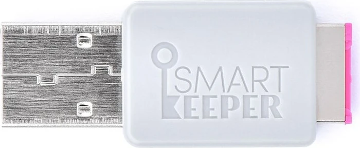 SmartKeeper Essential Lockable Flash Drive 32GB grau/rosa, USB-A, USB 2.0