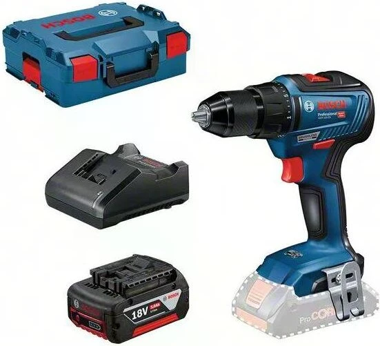 Bosch Professional GSR 18V-55 Akku-Bohrschrauber inkl. L-Case + 2 Akkus 3.0Ah