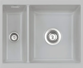 systemceram Mera 60 U/g Unterbau Becken rechts mit Ablauffernbedienung titan