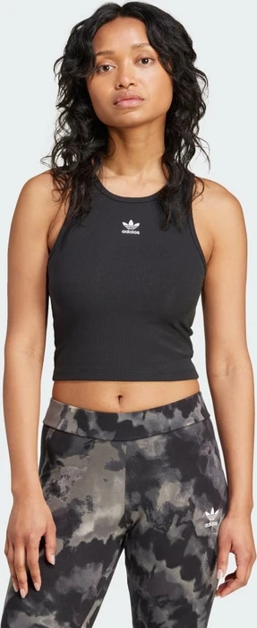 adidas Essentials Ribbed Funktionsshirt ärmellos schwarz (Damen)