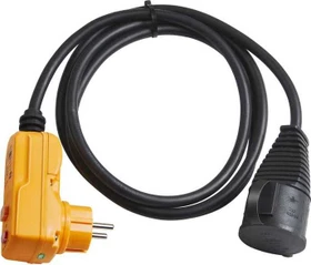 Brennenstuhl Schutzadapterleitung FI IP44 schwarz H07RN-F 3G1.5 2m
