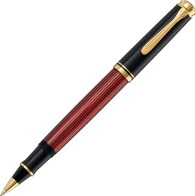 Pelikan Souverän 400 Tintenroller (Mine) schwarz/rot, Geschenkbox