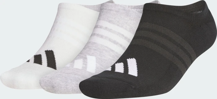 adidas Performance No-Show Socken white/light grey heather/black, 3 Paare (JZ2969) – Bild 4 von 4