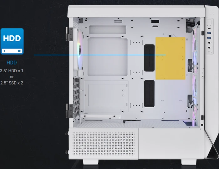 Thermaltake Ceres 500 TG ARGB Snow Edition, weiß, Glasfenster