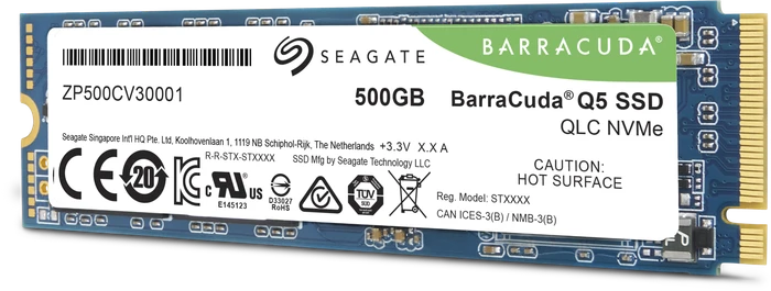 Seagate BarraCuda Q5 SSD +Rescue 500GB, M.2 2280 / M-Key / PCIe 3.0 x4